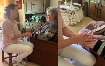 André loopt mee met Tamara